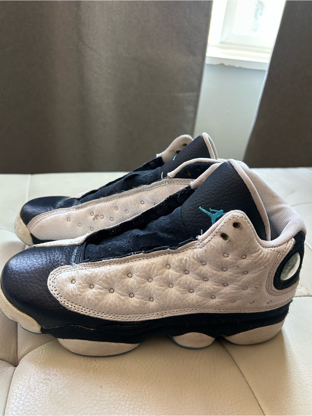 Air Jordan Retro 13; sixe 5YKids'; powder blue /white